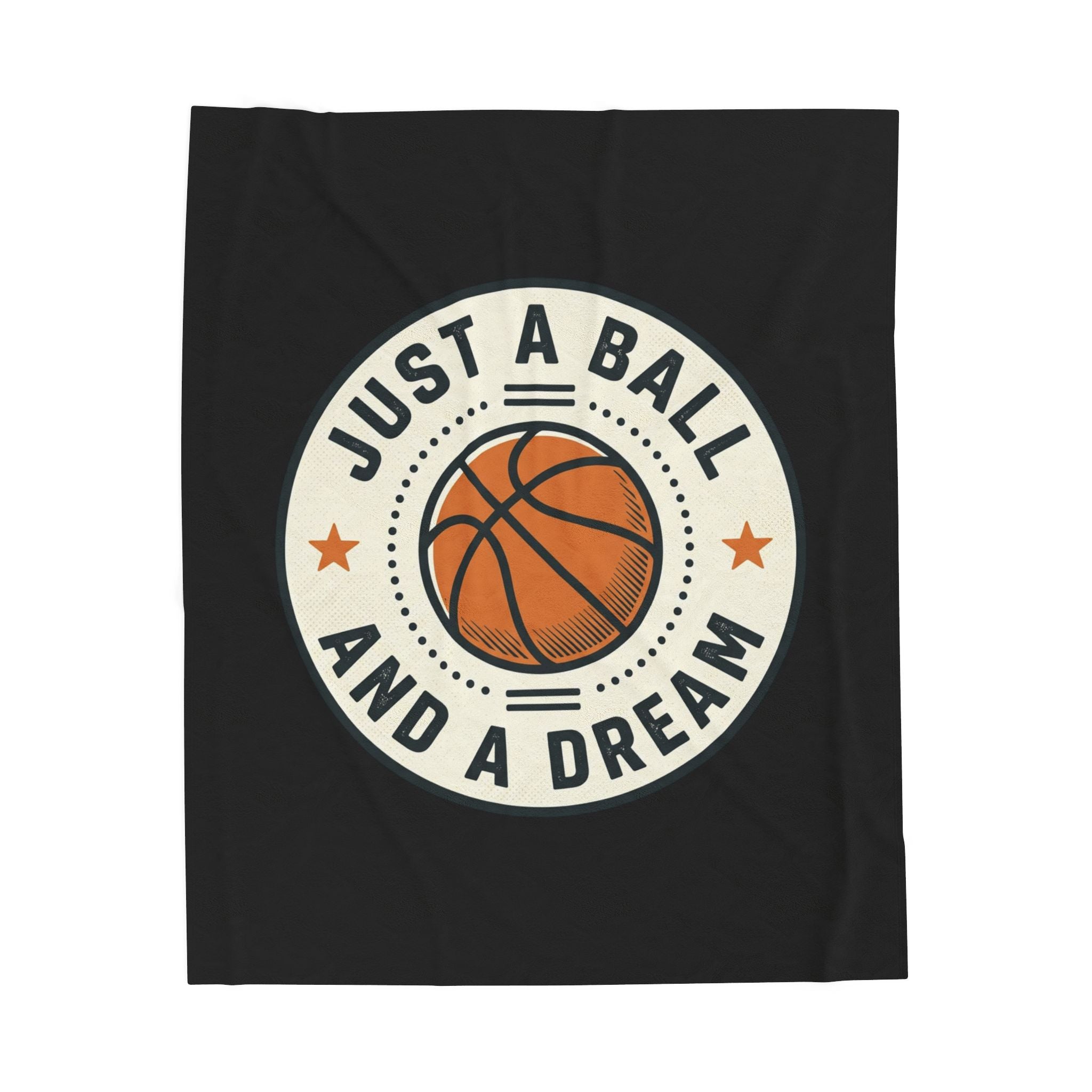 Basketball 'Just A Ball And A Dream' Velveteen Plush Blanket