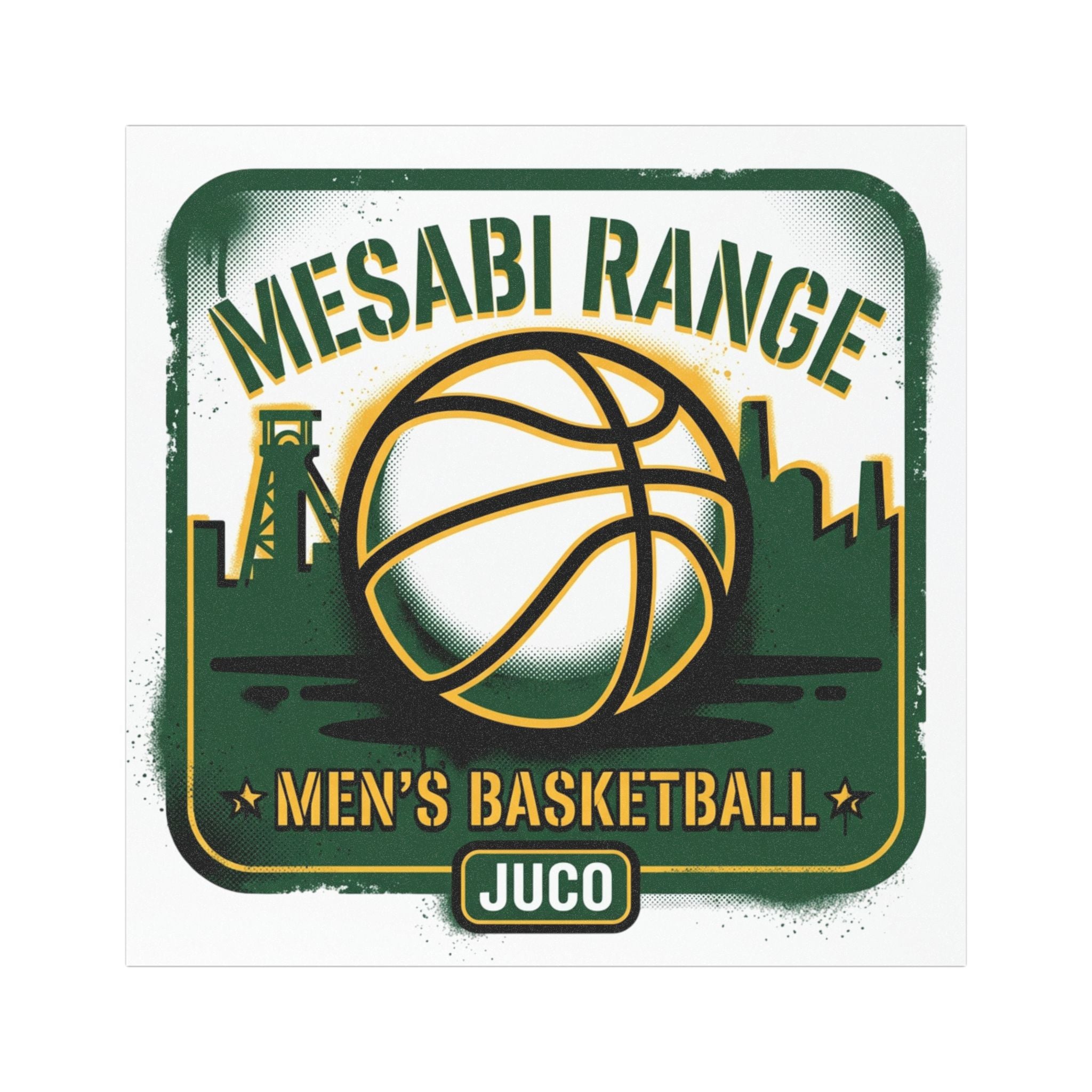 Mesabi Range Men’s Basketball Car Magnet — JUCO Team Logo Sticker