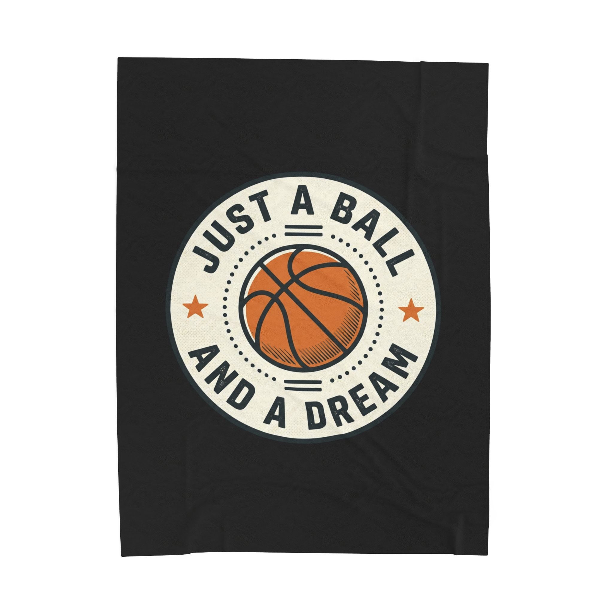 Basketball 'Just A Ball And A Dream' Velveteen Plush Blanket
