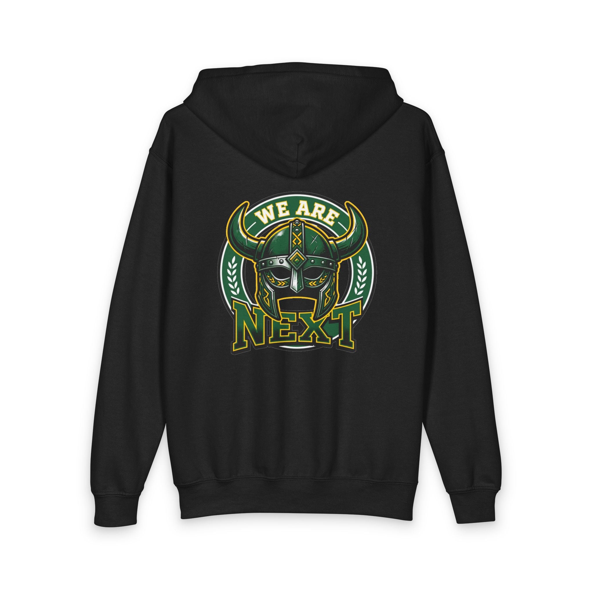 Youth Zipped Hoodie — 'We Are Next' Viking Helmet Graphic