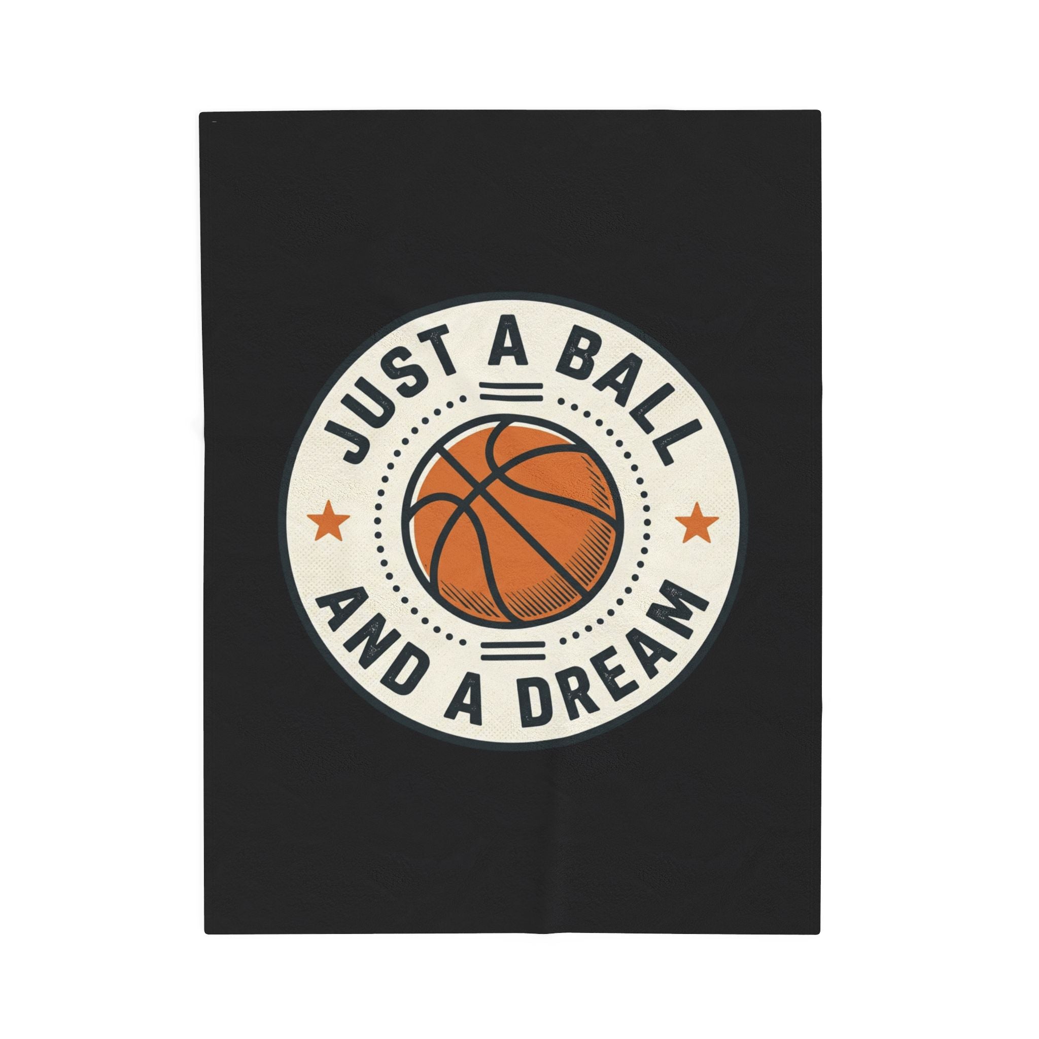 Basketball 'Just A Ball And A Dream' Velveteen Plush Blanket
